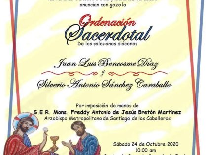 Ordenación Sacerdotal Juan Luis Bencosme y Silverio Sánchez